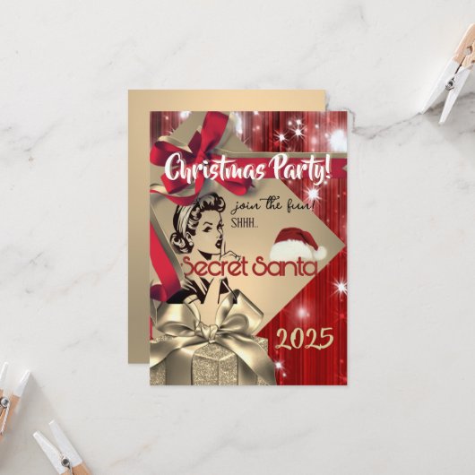 Christmas party secret santa (正面/裏面インサイチュ)