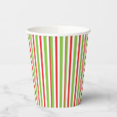 Christmas Party Stripped Red and Green Cups 紙コップ (左)