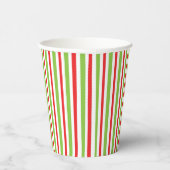 Christmas Party Stripped Red and Green Cups 紙コップ (右)