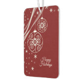 Christmas Party White Ornaments Stars Red Elegant カーエアーフレッシュナー (左)