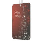 Christmas Party White Stars Tree Red Snowflakes カーエアーフレッシュナー (左)
