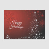 Christmas Party White Stars Tree Red Snowflakes 薄葉紙 (正面)