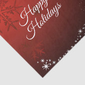 Christmas Party White Stars Tree Red Snowflakes 薄葉紙 (詳細)