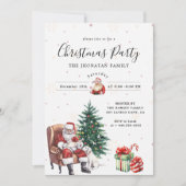 Christmas Party Winter Botanical 招待状 (正面)