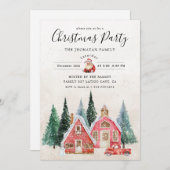 Christmas Party Winter Botanical 招待状 (正面/裏面)