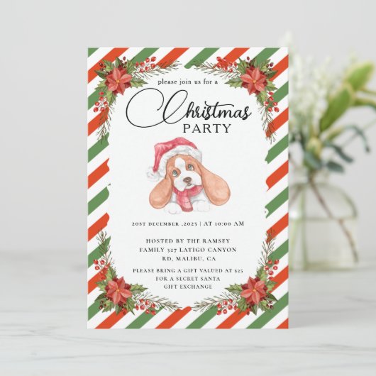 Christmas Party Winter Botanical 招待状 (スタンド正面)