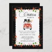 Christmas Party Winter Botanical 招待状 (正面/裏面)