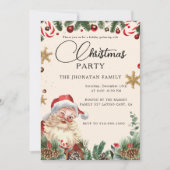 Christmas Party Winter Botanical 招待状 (正面)