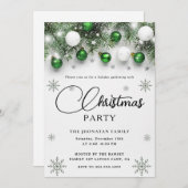 Christmas Party Winter Botanical 招待状 (正面/裏面)