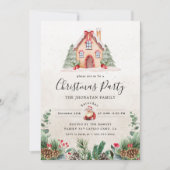 Christmas Party Winter Botanical 招待状 (正面)