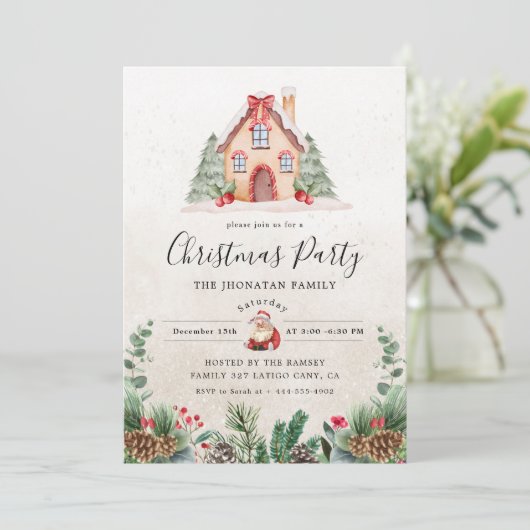 Christmas Party Winter Botanical 招待状 (スタンド正面)