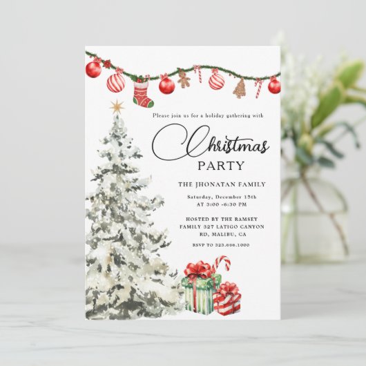 Christmas Party Winter Botanical 招待状 (スタンド正面)