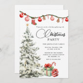 Christmas Party Winter Botanical 招待状 (正面/裏面)