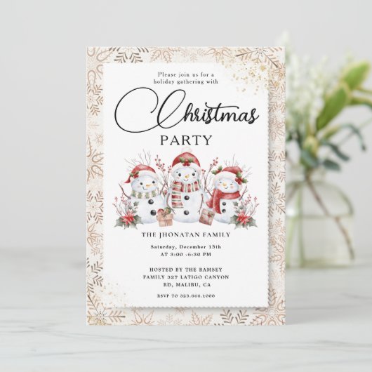 Christmas Party Winter Botanical 招待状 (スタンド正面)