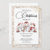 Christmas Party Winter Botanical 招待状 (正面/裏面)