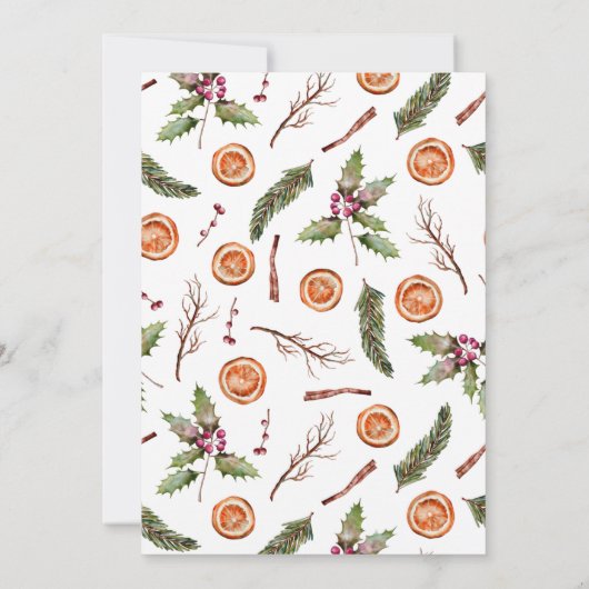 Christmas Party Winter Botanical Invitation 招待状 (裏面)