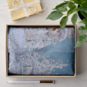 Christmas Party Winter White Snowman Blue Rustic 薄葉紙 (ギフト)