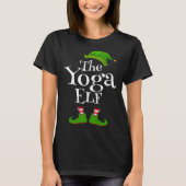 Christmas Party Yoga Elf Graphic Tシャツ (正面)