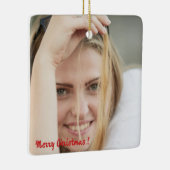 Christmas patchwork pattern photo セラミックオーナメント (右)