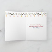 Christmas Patriotic Snow Family With American Flag カード (内部)