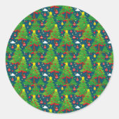 Christmas Pattern 2 - Sticker ラウンドシール (正面)