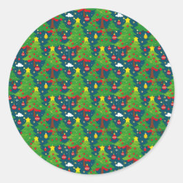 Christmas Pattern 2 - Sticker ラウンドシール