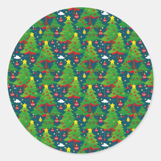 Christmas Pattern 2 - Sticker ラウンドシール (正面)