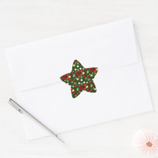 Christmas Pattern 8 - Sticker 星シール (封筒)