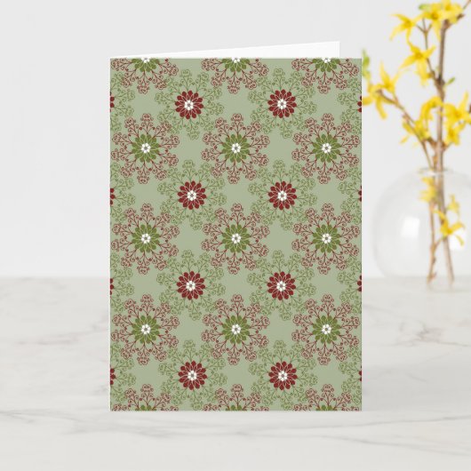 Christmas pattern backgrounds seamless surface pat カード (黄色い花)