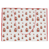 Christmas pattern - Cute red fox seamless pattern ラージペーパーバッグ (裏面)