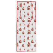 Christmas pattern - Cute red fox seamless pattern ワインギフトバッグ (裏面)