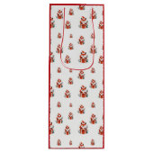 Christmas pattern - Cute red fox seamless pattern ワインギフトバッグ (正面)