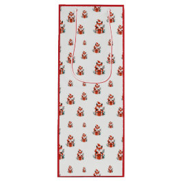 Christmas pattern - Cute red fox seamless pattern ワインギフトバッグ
