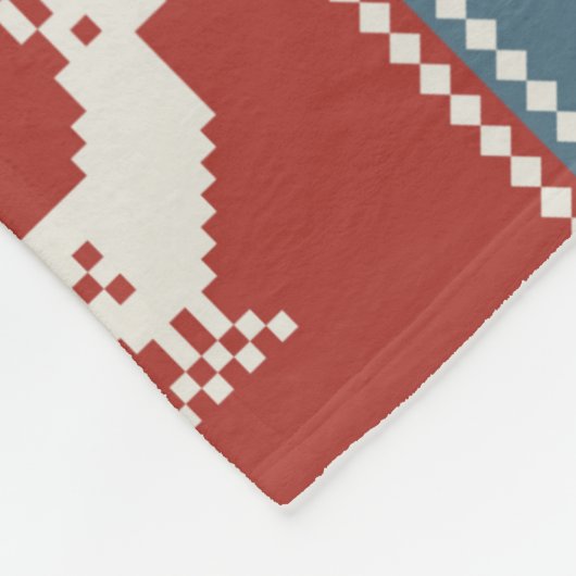 Christmas pattern in patchwork style. Traditional  フリースブランケット (角)