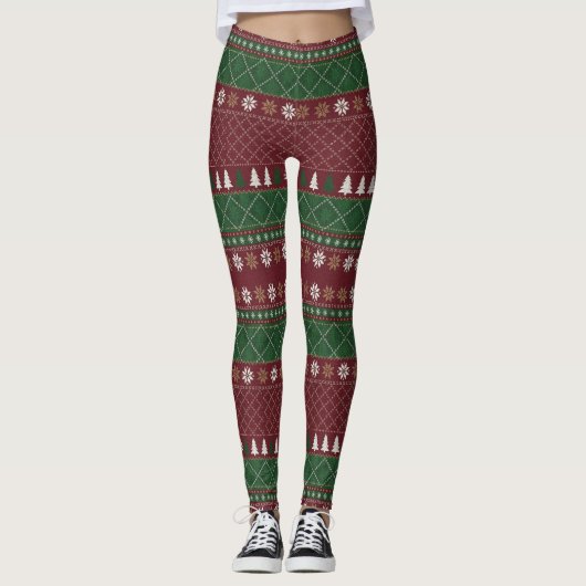 Christmas Pattern Leggings レギンス (正面)