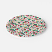 Christmas Pattern Paper Plates ペーパープレート (アングル)