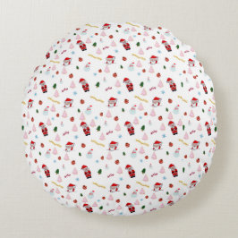 Christmas Pattern Round Pillow ラウンドクッション