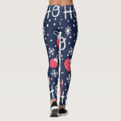 Christmas Pattern Seamless Background Leggings レギンス (裏面)