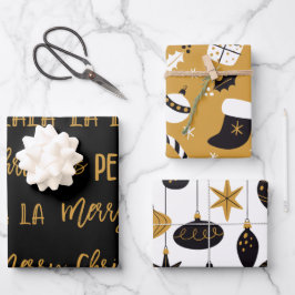 Christmas pattern set  ラッピングペーパーシート