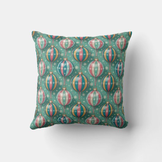 Christmas Pattern Throw Pillow クッション (裏面)