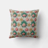 Christmas Pattern Throw Pillow クッション (裏面)