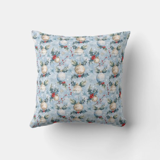 Christmas Pattern Throw Pillow クッション (裏面)