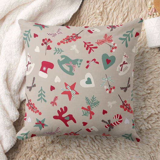 Christmas Pattern Tree Sparkle クッション (ブランケット)