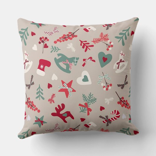 Christmas Pattern Tree Sparkle クッション (裏面)