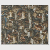 Christmas Pattern Vintage Art ラッピングペーパー (フラット)