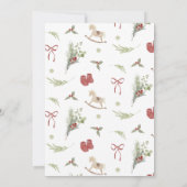 Christmas Pattern Who Knows Mommy Best Game Card 招待状 (裏面)