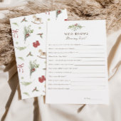 Christmas Pattern Who Knows Mommy Best Game Card 招待状