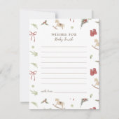 Christmas Pattern Wishes For Baby Card 招待状 (正面)