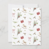 Christmas Pattern Wishes For Baby Card 招待状 (裏面)