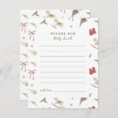 Christmas Pattern Wishes For Baby Card 招待状 (正面/裏面)